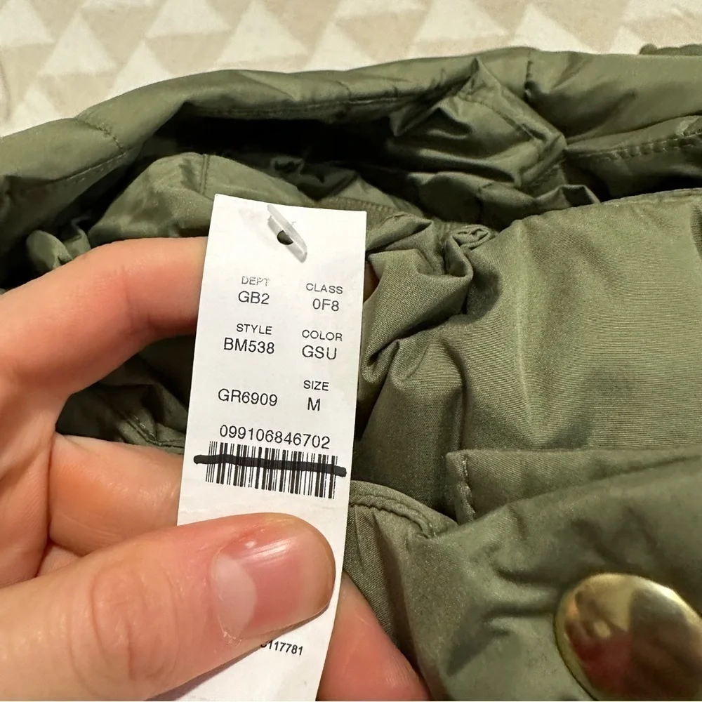 J crew chateau puffer coat general surplus green